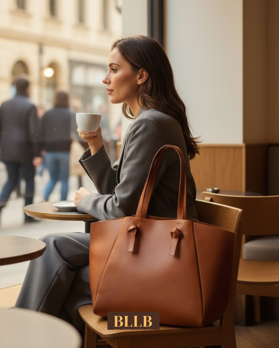 Aurelia Tote – Handmade Women’s Leather Bag | Premium Work & Travel Tote