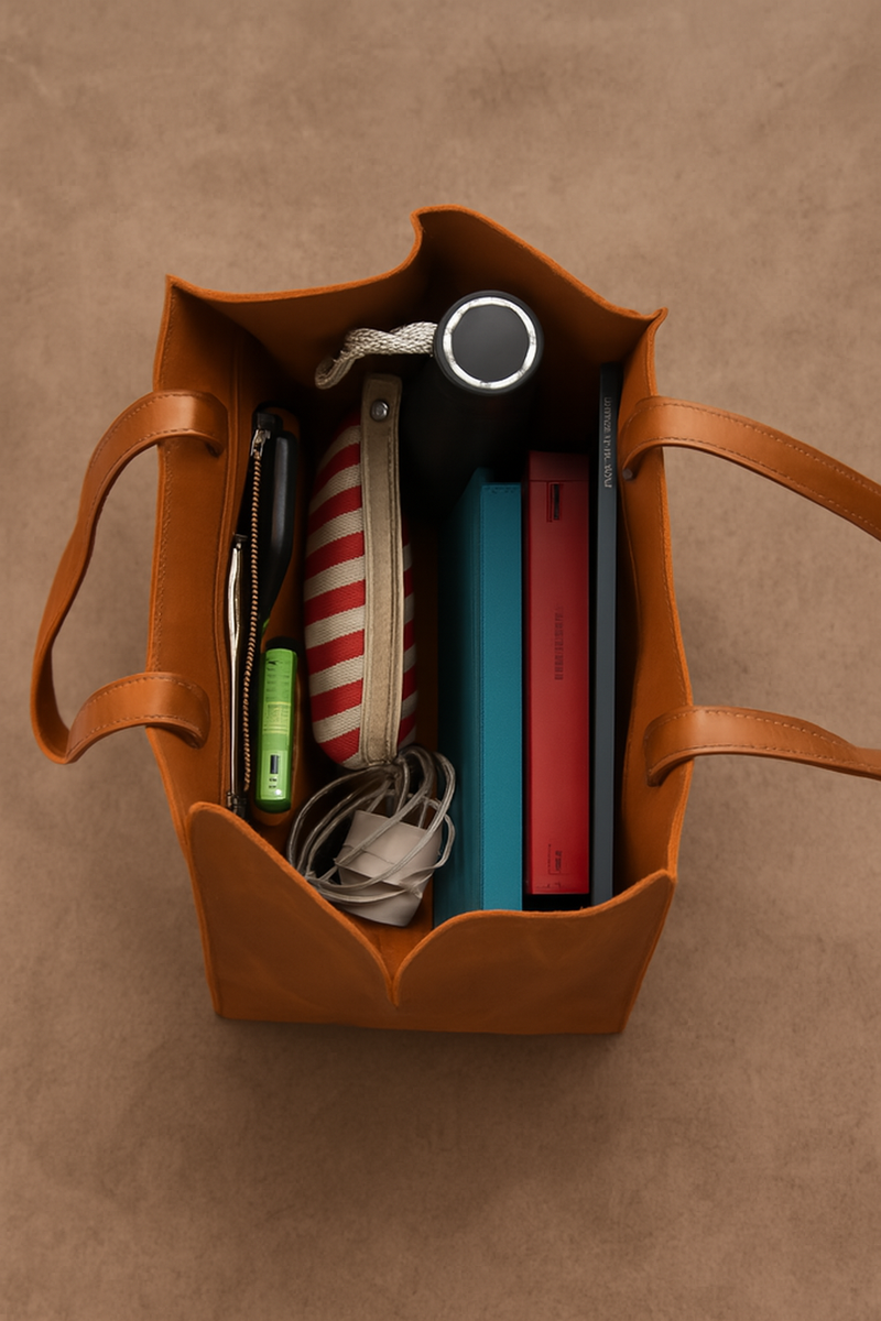 Aurelia Tote – Handmade Women’s Leather Bag | Premium Work & Travel Tote