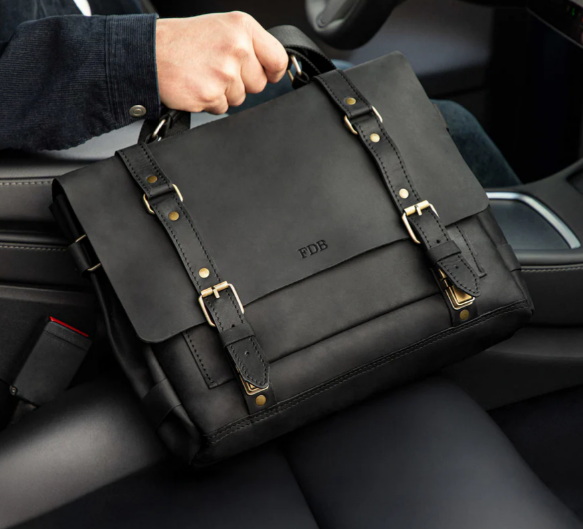 Valen Leather Laptop Briefcase – Handmade Full-Grain Leather Bag