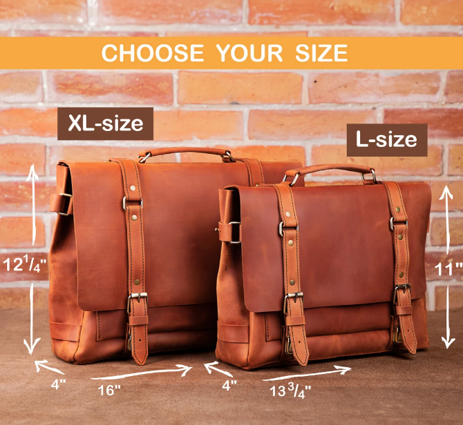 Valen Leather Laptop Briefcase – Handmade Full-Grain Leather Bag