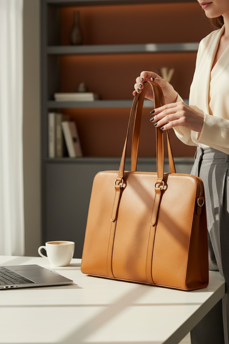 Elysian Tote - Women Leather Laptop Bag