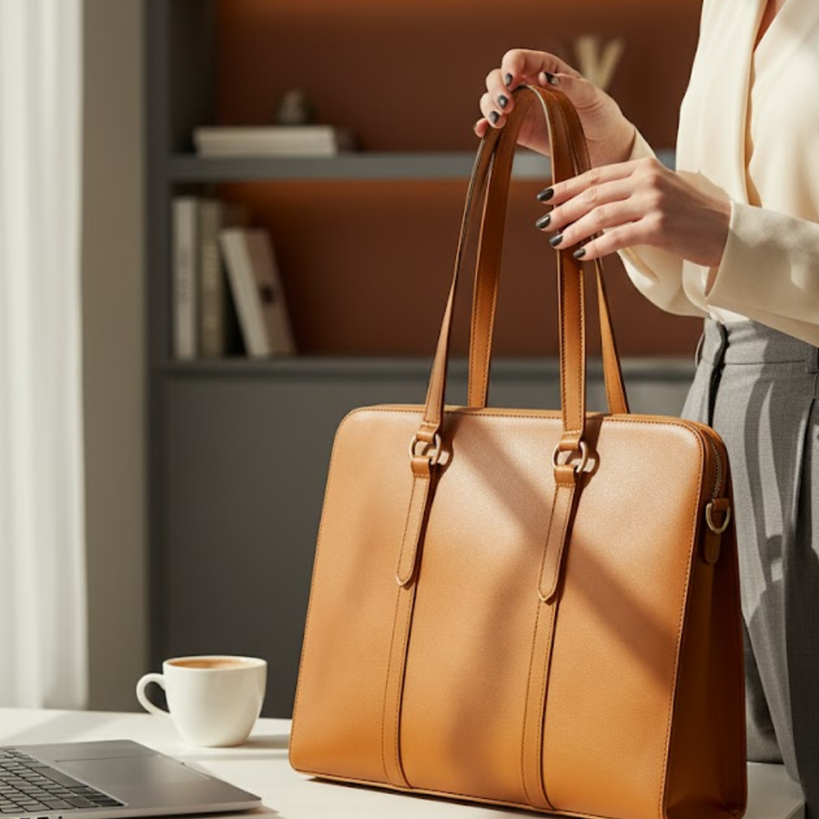 Elysian Tote - Women Leather Laptop Bag - BLLB 