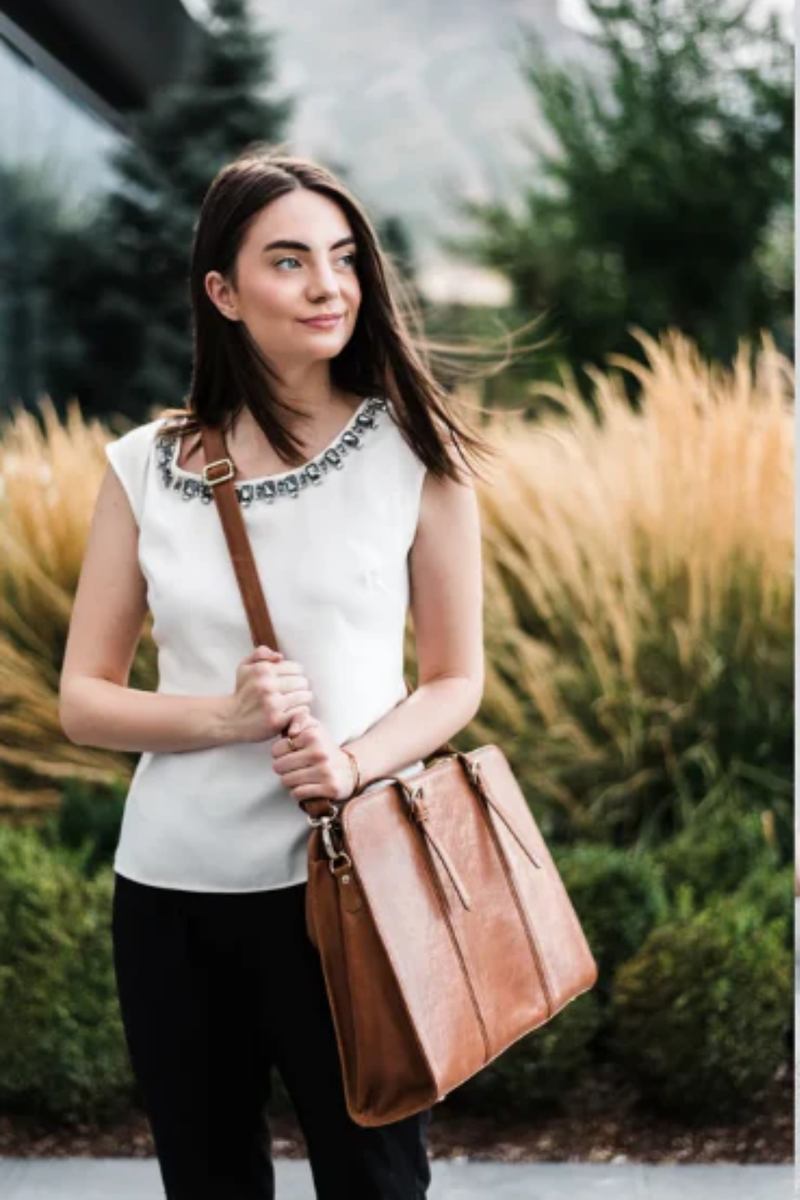 Elysian Tote - Women Leather Laptop Bag