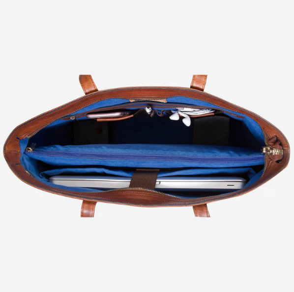 Aurea Tote – Minimalist Full-Grain Leather Tote by BLLB - BLLB 