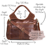 Luna Satchel – Handmade Leather Bag - BLLB 