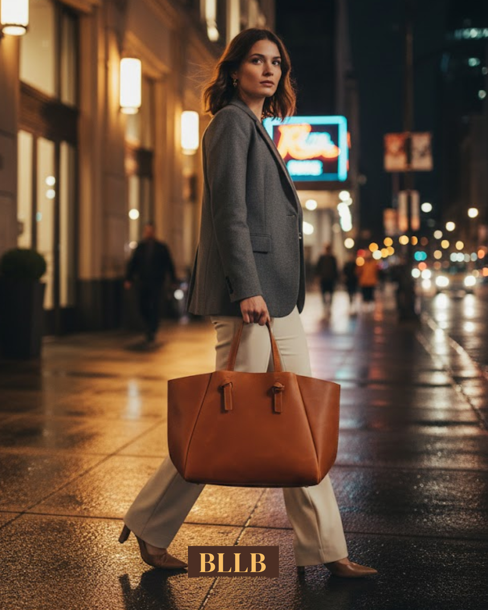 Aurelia Tote – Handmade Women’s Leather Bag | Premium Work & Travel Tote