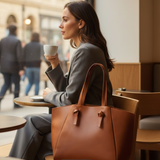 Aurelia Tote – Handmade Women’s Leather Bag | Premium Work & Travel Tote