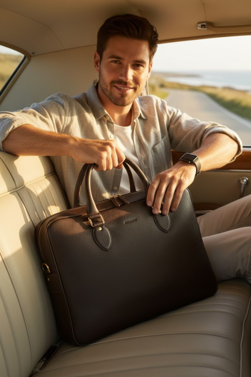 Briar Leather Laptop Case – Premium Handmade Leather Laptop Sleeve