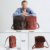 The Atlas Leather Laptop Backpack - BLLB 