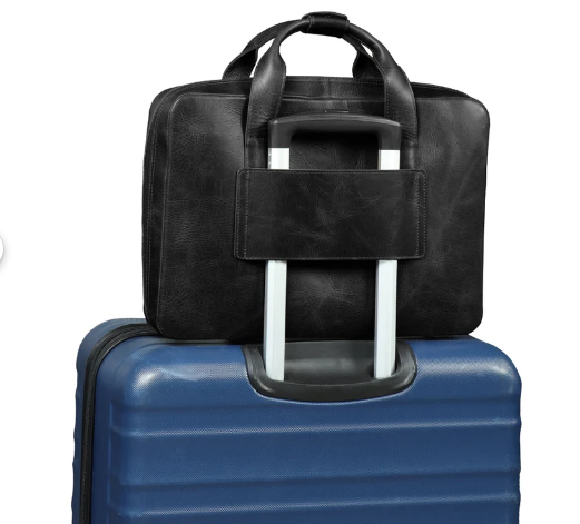 Elara Leather Laptop Bag – Handmade Full-Grain Leather Work Bag