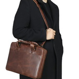 Elara Leather Laptop Bag – Handmade Full-Grain Leather Work Bag
