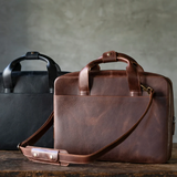 Elara Leather Laptop Bag – Handmade Full-Grain Leather Work Bag