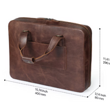 Elara Leather Laptop Bag – Handmade Full-Grain Leather Work Bag