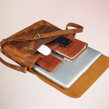 Evre Leather Laptop Carry – Handmade Premium Leather Laptop Bag for Men & Women