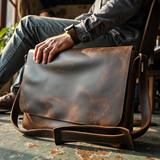 Evre Leather Laptop Carry – Handmade Premium Leather Laptop Bag for Men & Women