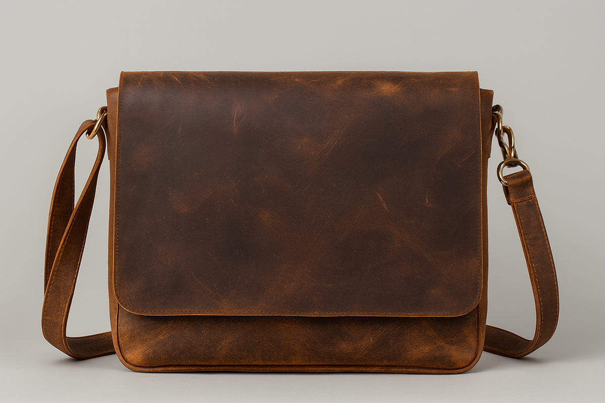 Evre Leather Laptop Carry – Handmade Premium Leather Laptop Bag for Men & Women