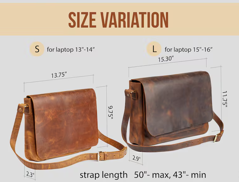 Evre Leather Laptop Carry – Handmade Premium Leather Laptop Bag for Men & Women