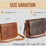 Evre Leather Laptop Carry – Handmade Premium Leather Laptop Bag for Men & Women