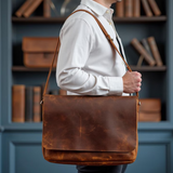 Evre Leather Laptop Carry – Handmade Premium Leather Laptop Bag for Men & Women