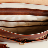 The Executive Leather Classic Briefcase by BLLB – Handmade Premium Leather Work Bag