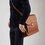 The Commander Leather Laptop Briefcase – Handmade Full-Grain Men’s Bag