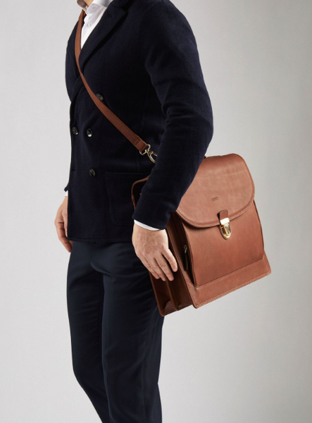 The Commander Leather Laptop Briefcase – Handmade Full-Grain Men’s Bag