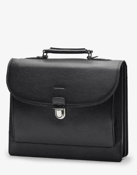 The Commander Leather Laptop Briefcase – Handmade Full-Grain Men’s Bag