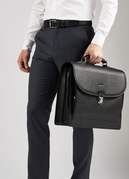 The Commander Leather Laptop Briefcase – Handmade Full-Grain Men’s Bag