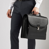 The Commander Leather Laptop Briefcase – Handmade Full-Grain Men’s Bag