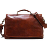 The Executive Leather Classic Briefcase by BLLB – Handmade Premium Leather Work Bag