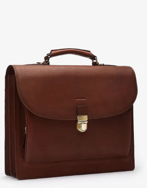 The Commander Leather Laptop Briefcase
