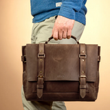 Valen Leather Laptop Briefcase – Handmade Full-Grain Leather Bag