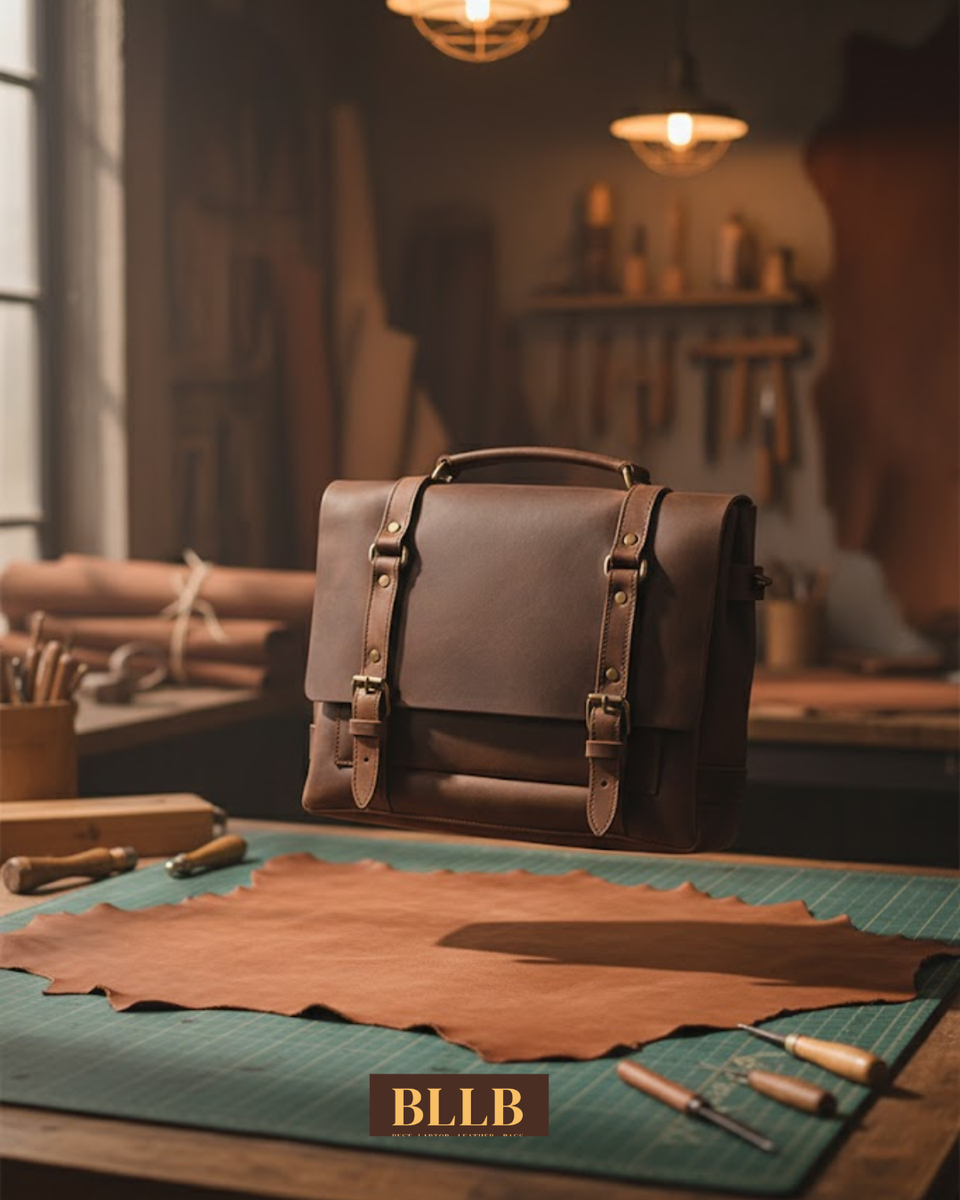 Valen Leather Laptop Briefcase – Handmade Full-Grain Leather Bag