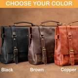 Valen Leather Laptop Briefcase – Handmade Full-Grain Leather Bag