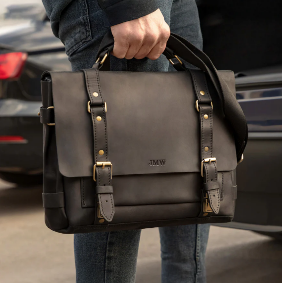 Valen Leather Laptop Briefcase – Handmade Full-Grain Leather Bag